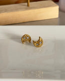 Motiyaar Crescent Moon Studs