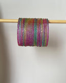Motiyaar Premium Raindrop Multi Color Glass Bangles