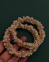 White Pearl Cluster Bangles Pair