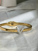 Motiyaar Luxury Gold V Cuff Bracelet
